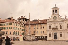 fountain in the city square in Udine