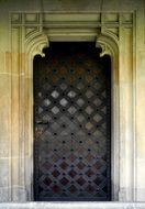 forged door of a gothic building