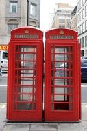 two phone red booths