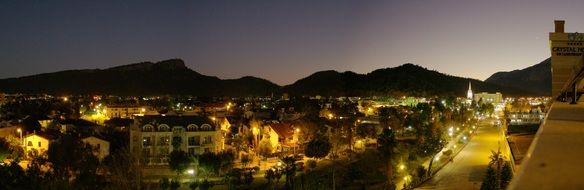 town houses at night in Kemer