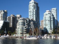 skyscrapers on the promenade in vancouver