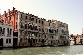 view of the Venetian architecture on the canal