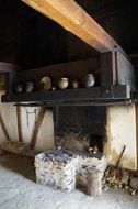 oven in the castle in Bach Ritterburg