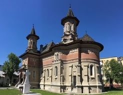 religious church with sharp spiers