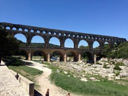 ancient Pont Du Gard in France