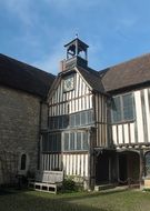 old Clock tower and building in uk, Kent, Ightham