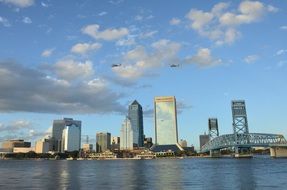 skyscrapers near the river in florida