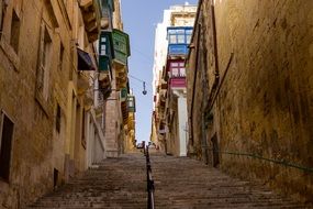 street among houses in Malta