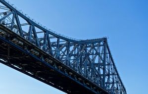 under the metal bridge