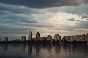 stormy sky over the city