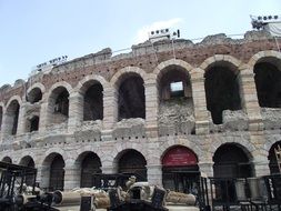 Colosseum as an architectural monument in Italy