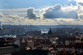 aerial view of the Czech capital