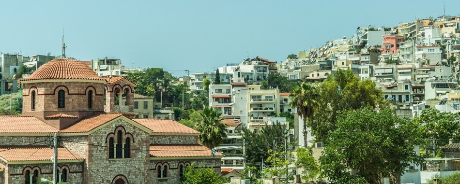 Athens Architecture landscape with the trees