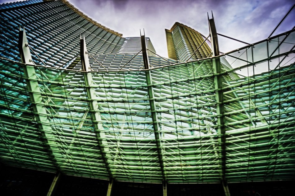 modern glass building in las vegas