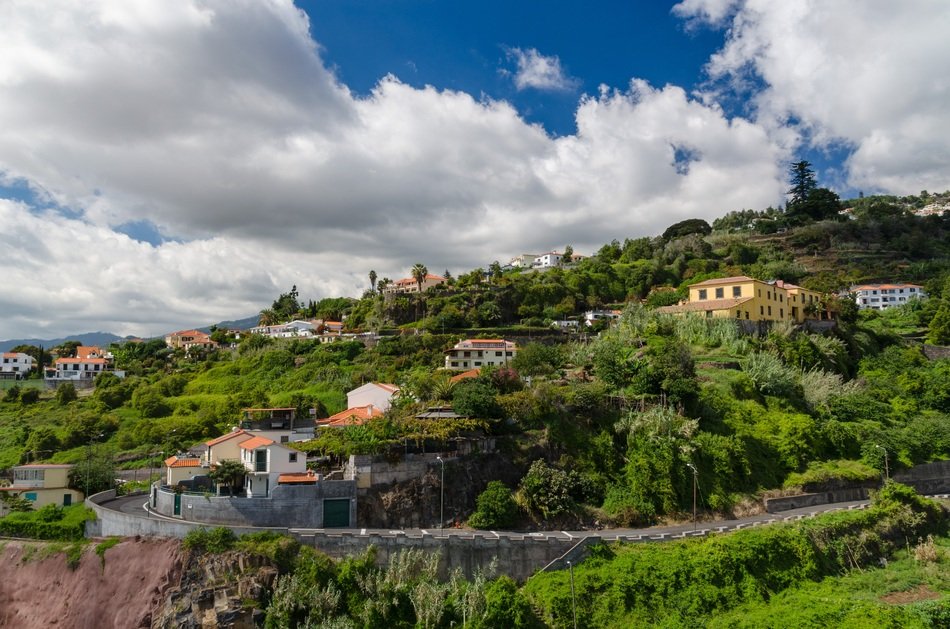 city on the mountainside in portugal