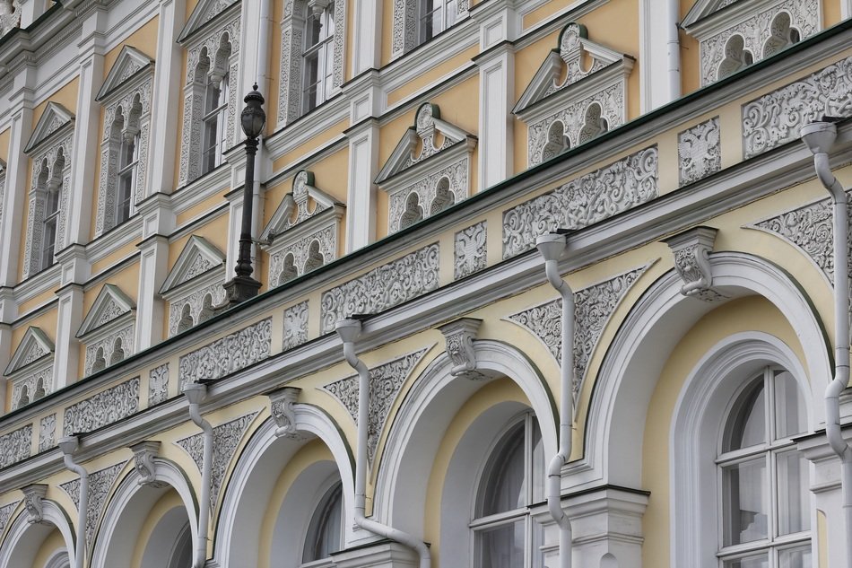 Moscow historical center with the colorful buildings