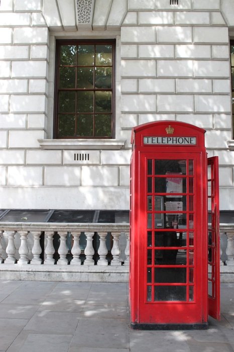 telephone box in England