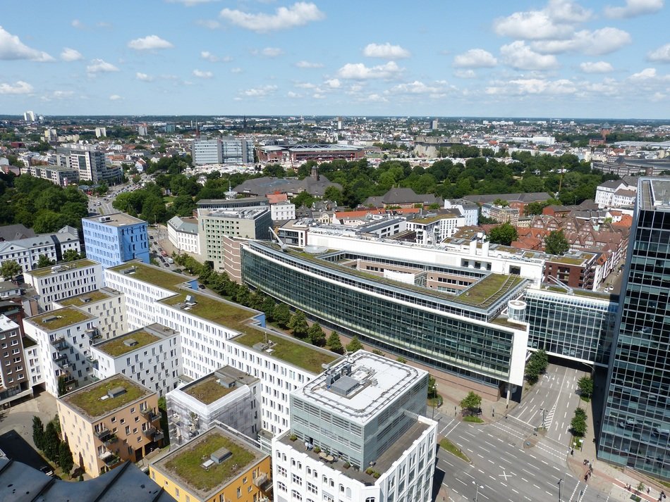 cityscape of hansaetic city Hamburg