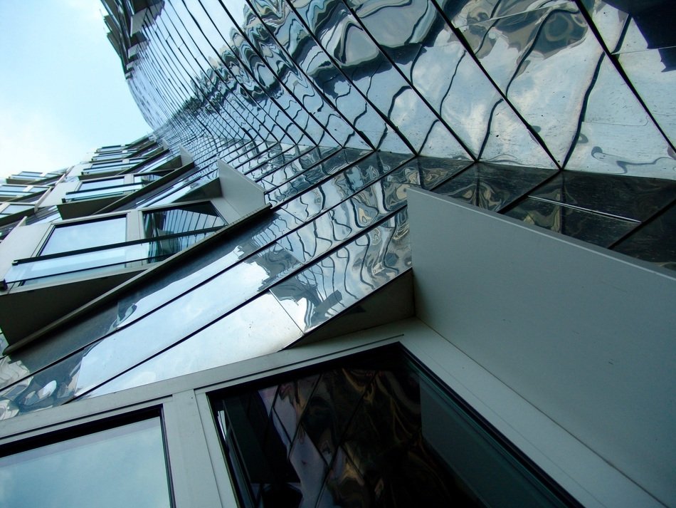 geometric office buildings in Düsseldorf