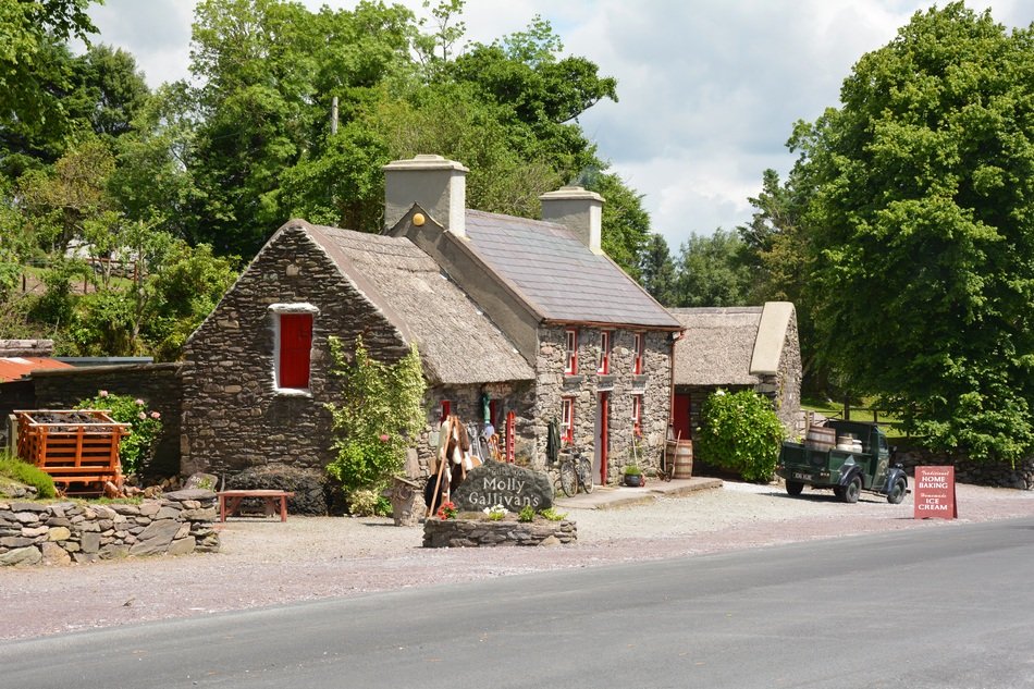 stone cottage in countryside in ireland