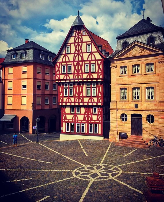 street with beautiful buildings in Germany