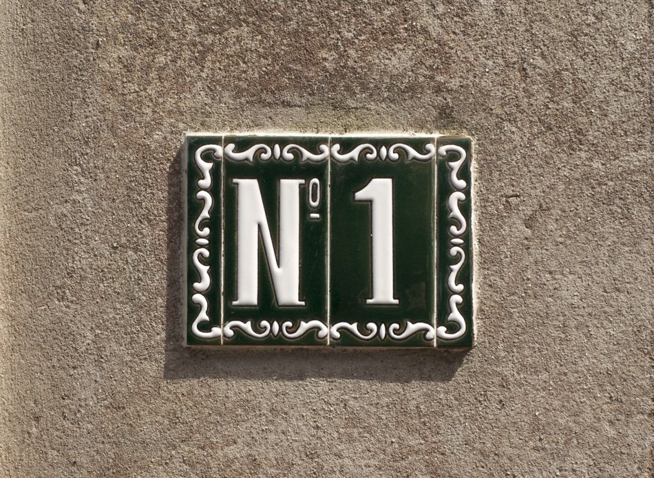 First Number sign on wall