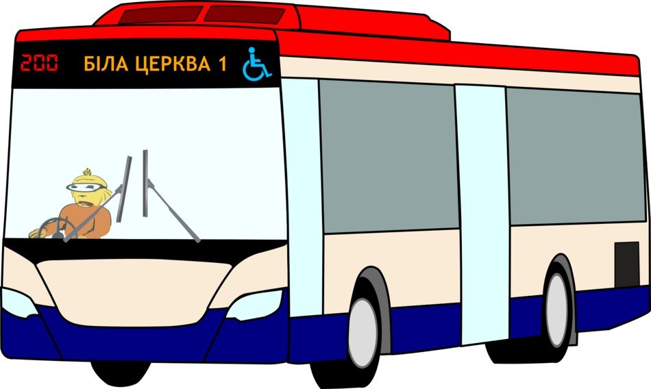 graphic image of a regular bus