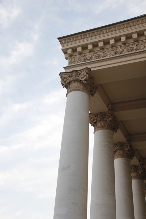 Bolshoi theater column in Moscow