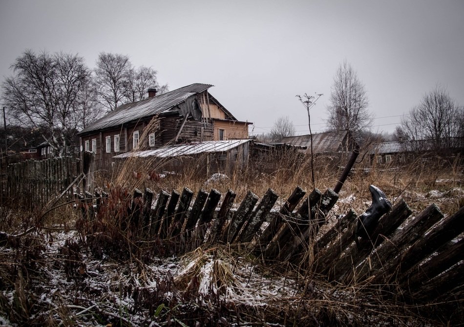abandoned village in the Russian outback