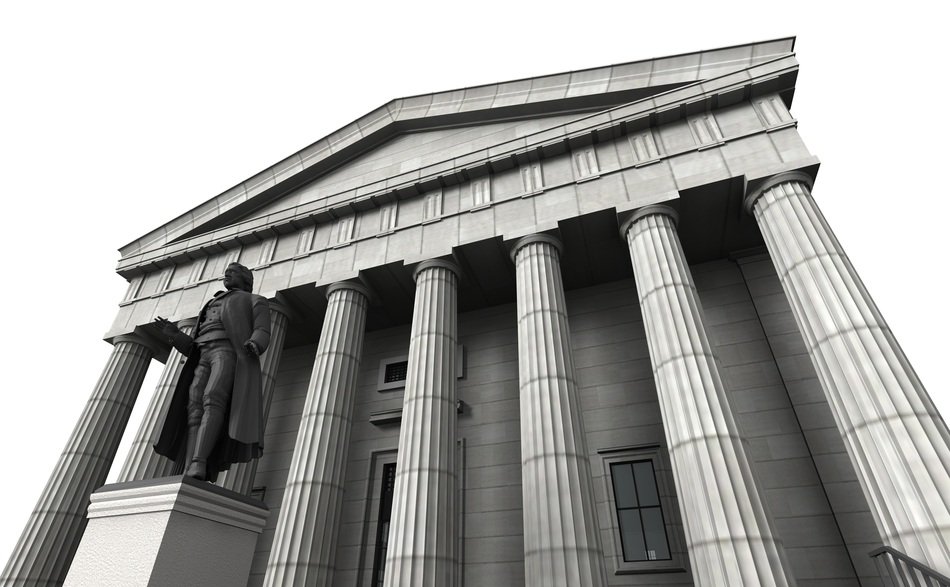 Federal Hall with the columns in New York