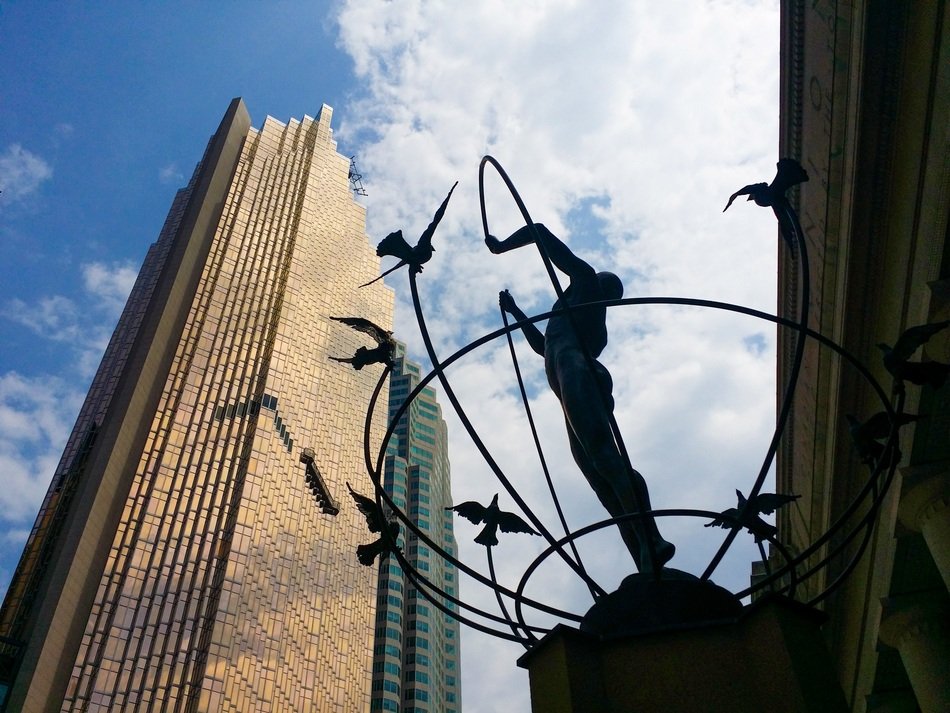 sculpture at union station in Toronto