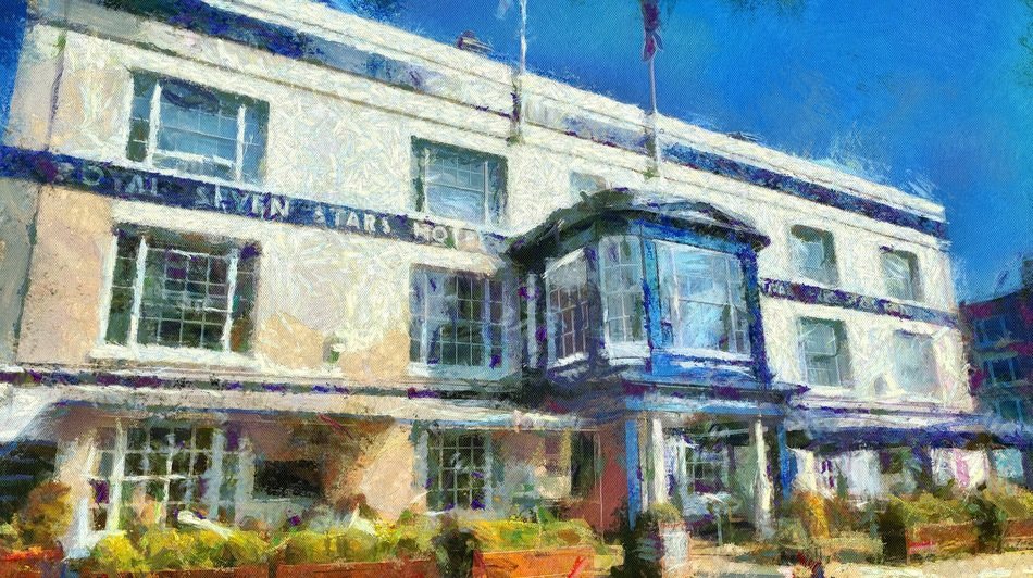 house in Totnes like watercolor drawing