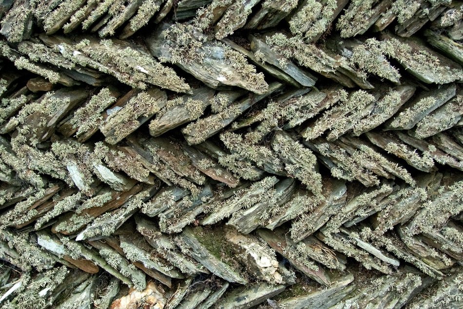 stone wall like herringbone