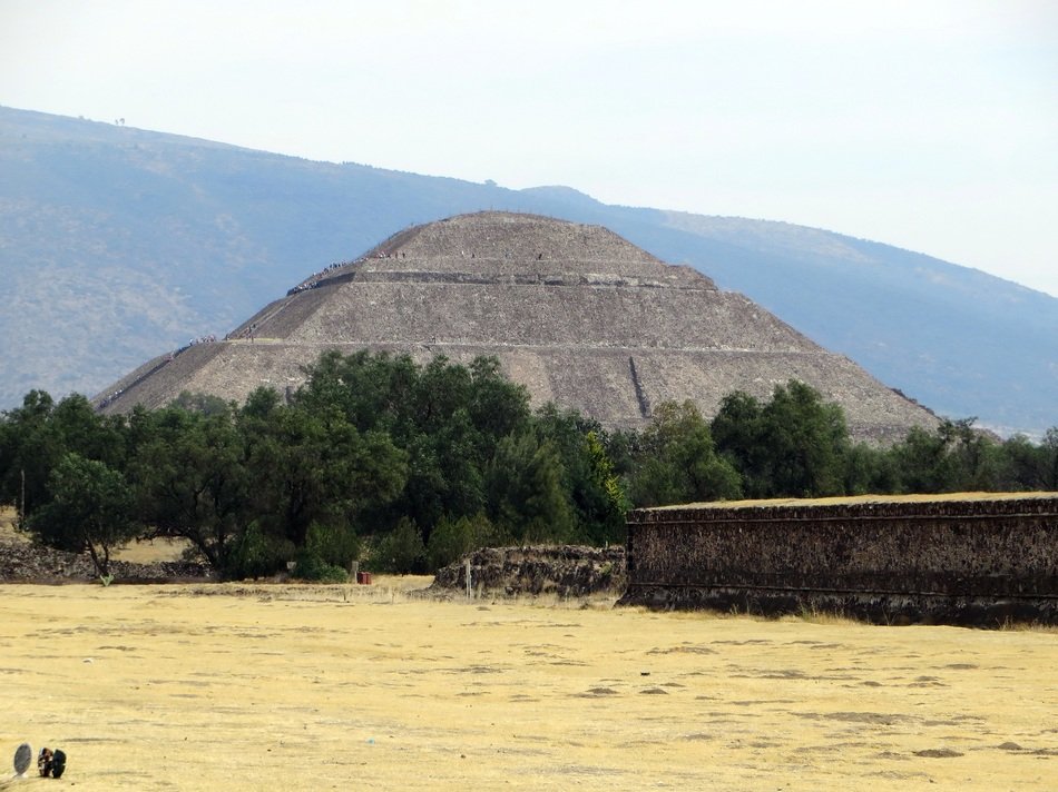 antique pyramid in the city of gods
