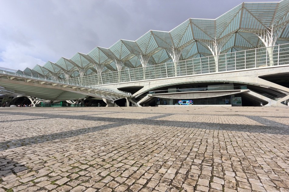 square in front of a large building in Lisbon