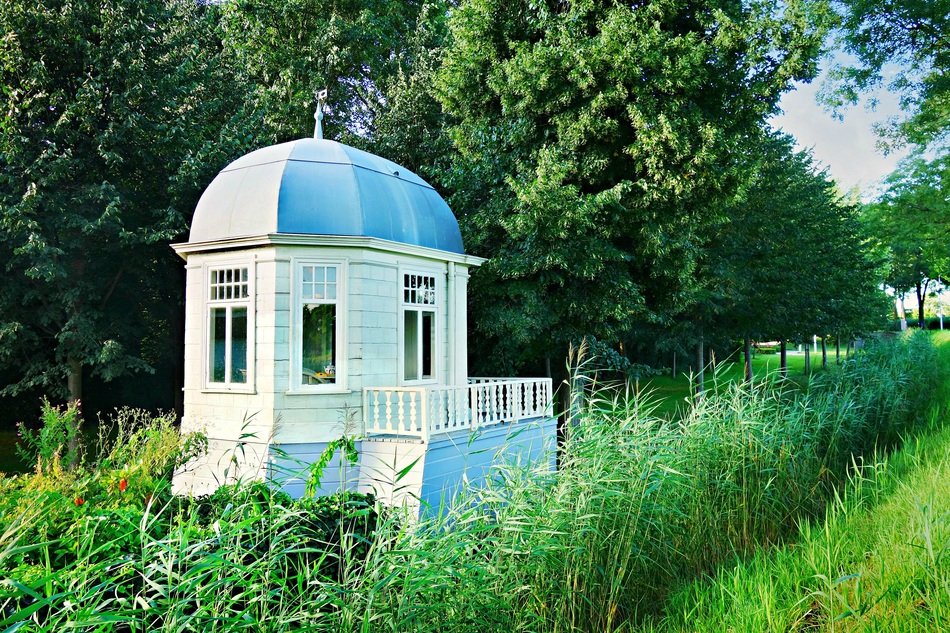 eighteenth century white bower in the park