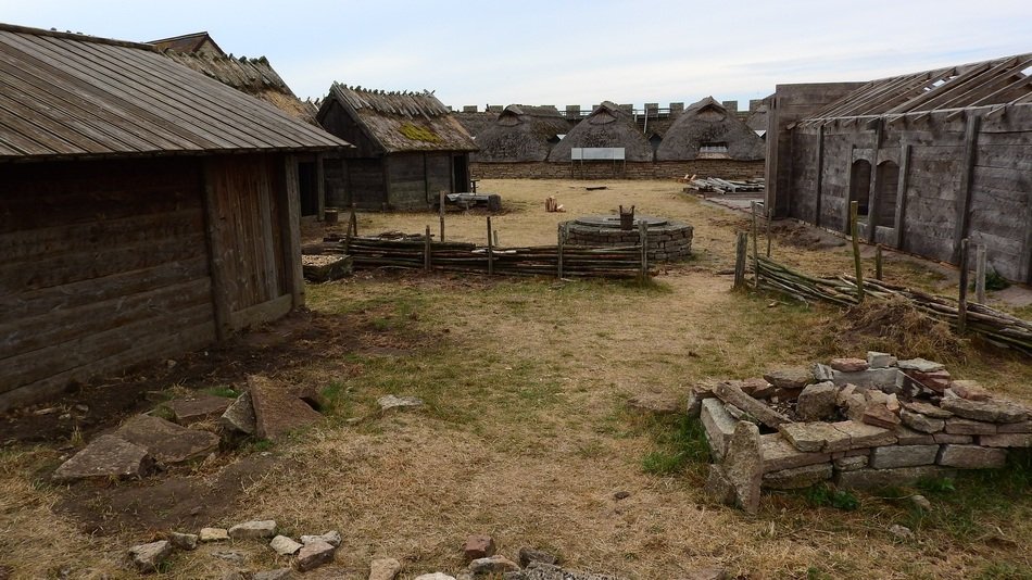 houses of celtic settlement in eketorp