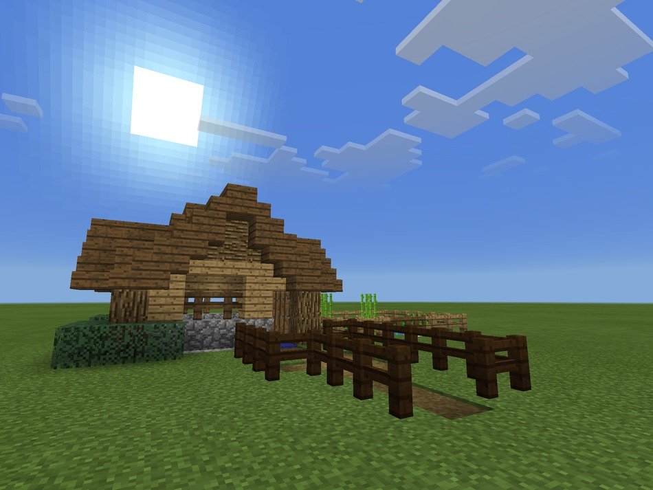 Minecraft 3D barn
