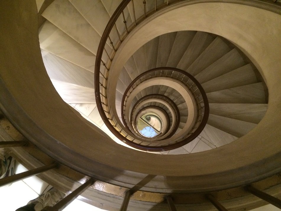 spiral staircase in a building in barcelona