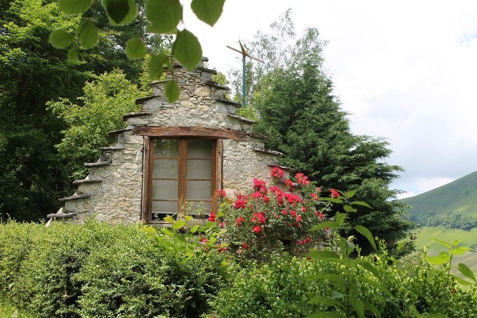 House and Flowers