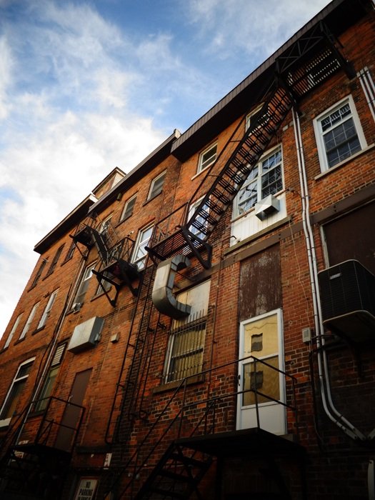 brick building in the small town Stratford