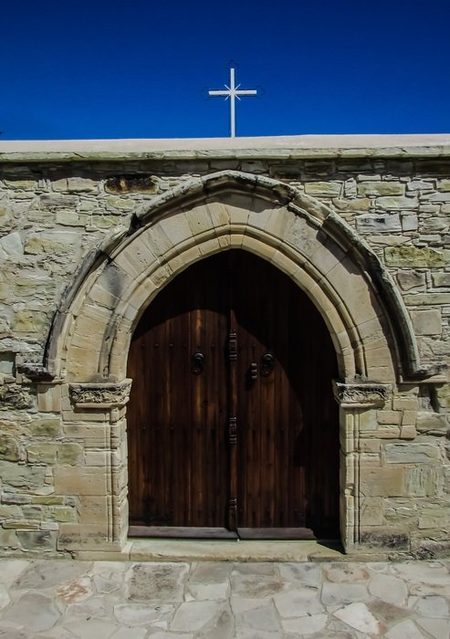 wooden gate of Panagia Stazousa Church
