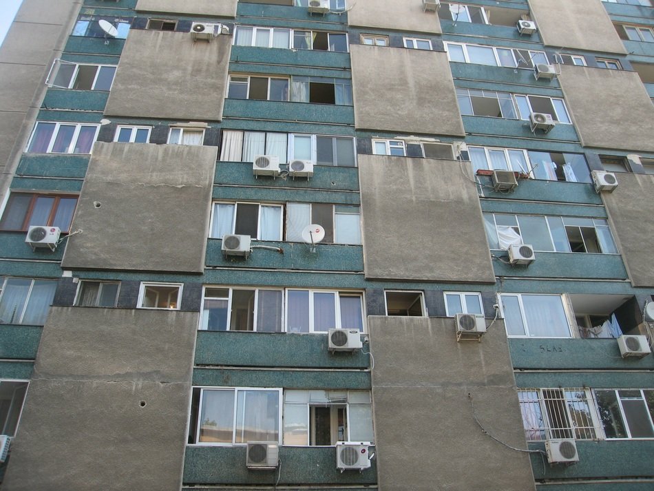Tall building in Bucharest in Romania