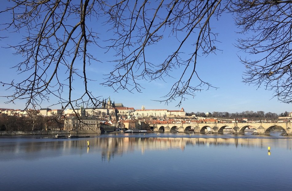landscape of Bridge and water inPrague