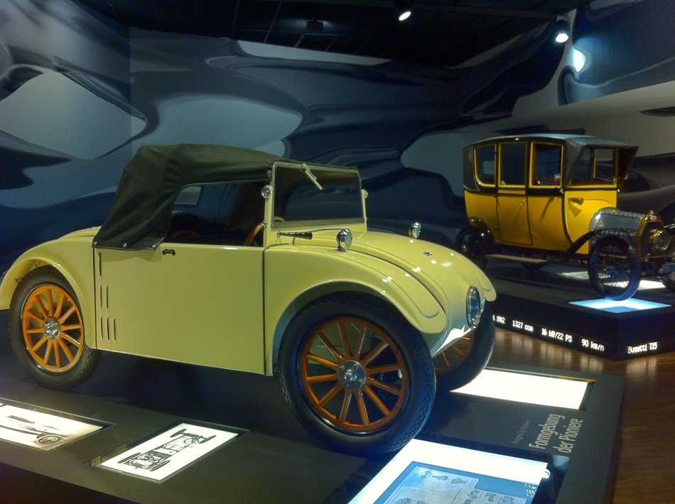 old cars in a car town