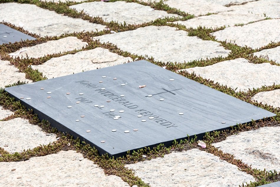 Kennedy Gravestone among the pavement