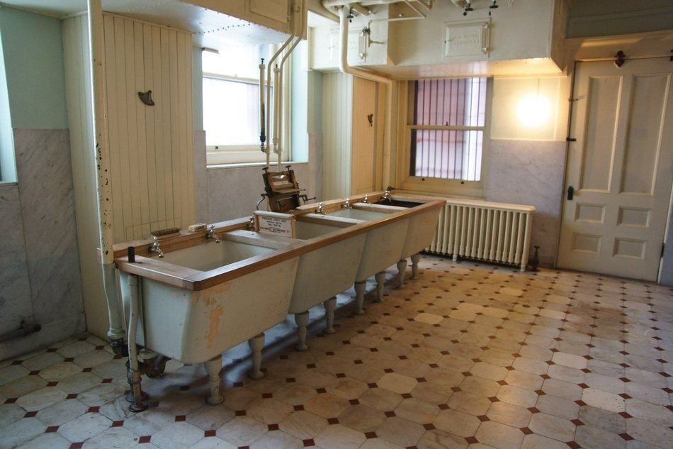 washroom in hill house in minnesota