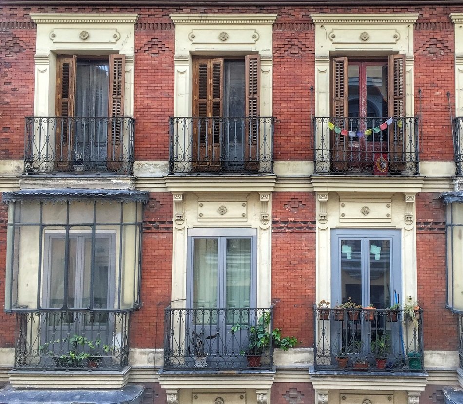 windows on the dormitory building