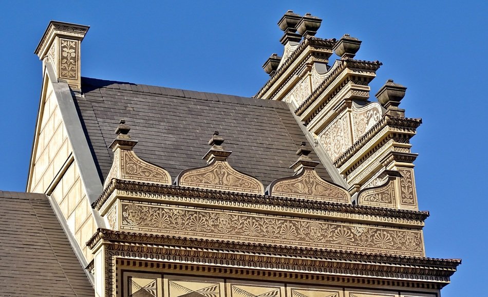 roof of the prague castle close up