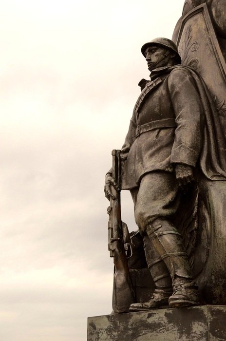 military monument with a rifle in the square